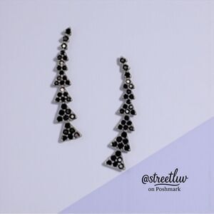 Stella & Dot Hematite Pavé Ear Climbers